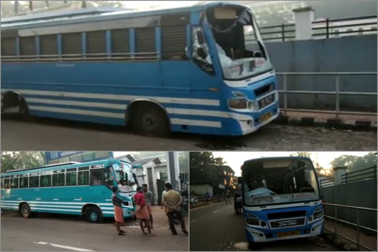 Bus attack nadapuram  സ്വകാര്യബസുകൾക്ക് നേരെ അക്രമം  വടകര-തൊട്ടിൽ പാലം  പി.പി.ഗ്രൂപ്പ്  bus attack