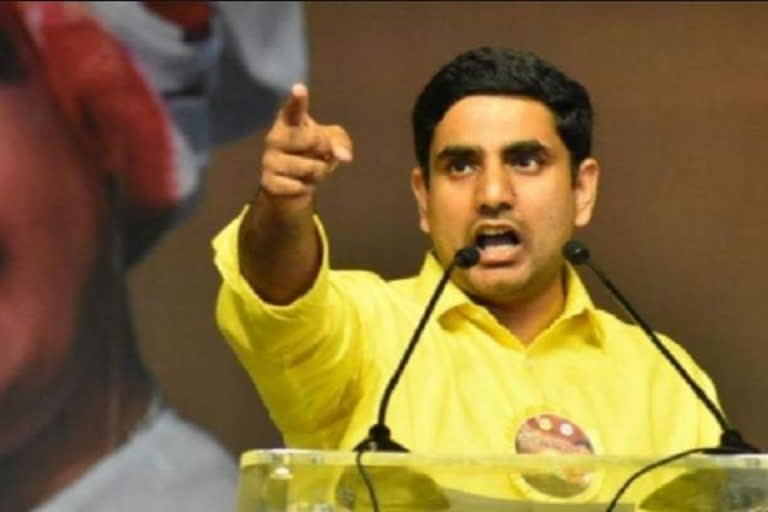 nara lokesh tweet  about  police behavior on ladies in amaravathi