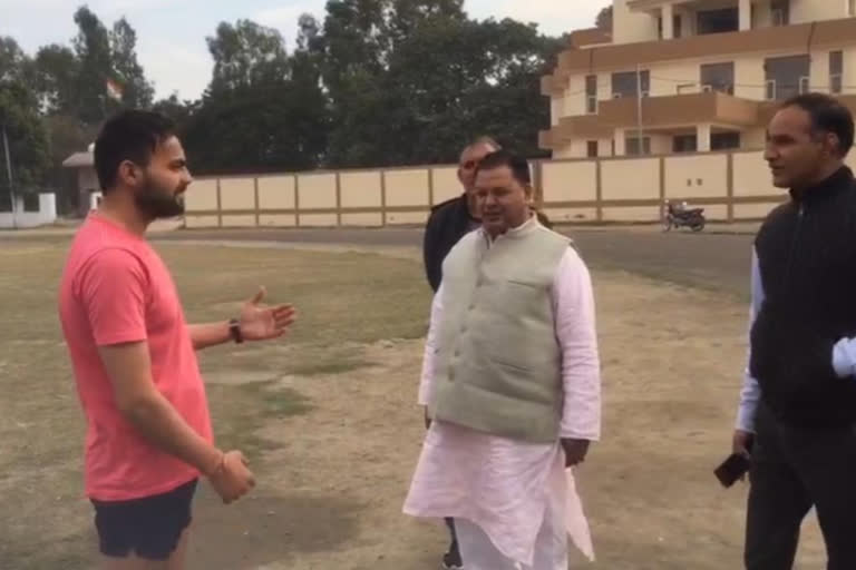 certain inspection of bhim stadium by ghyan singh sarraf