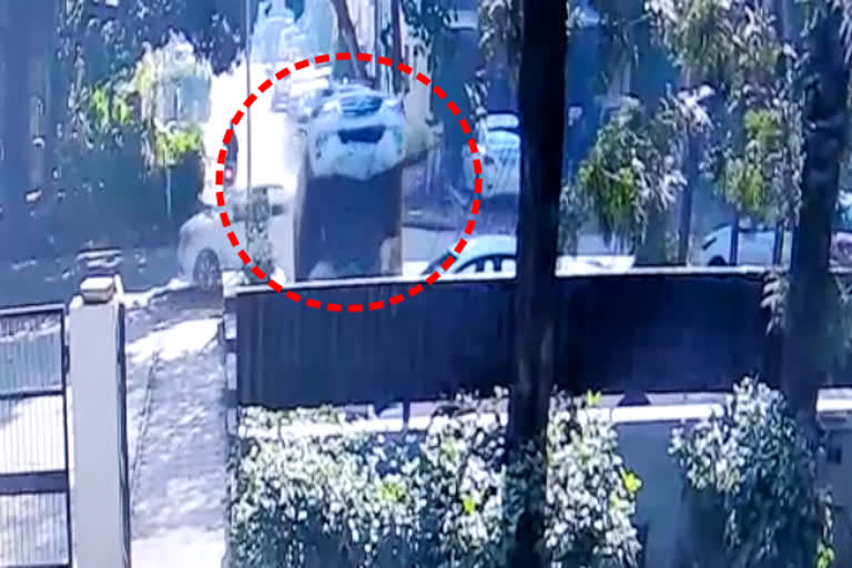 chandigarh fortuner car accident cctv video