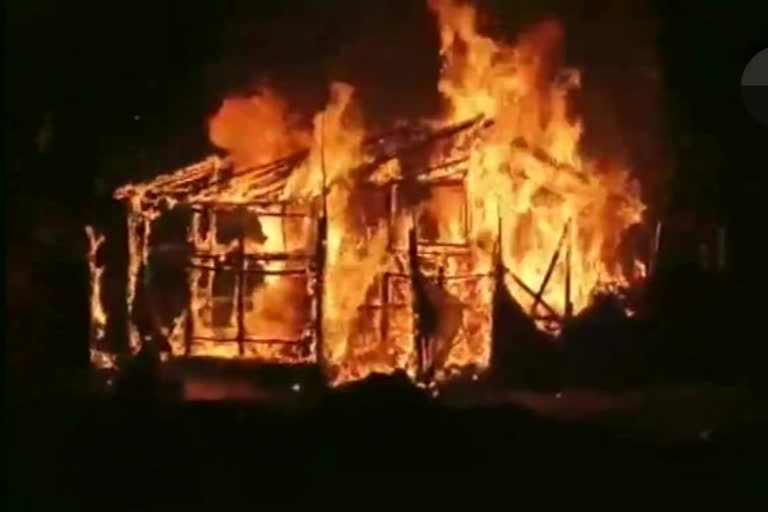 BJP party office set ablaze in WB's Asansol