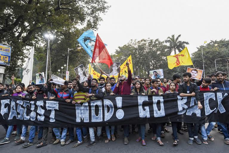 TMC students' wing continues anti-CAA demonstration with songs, poems