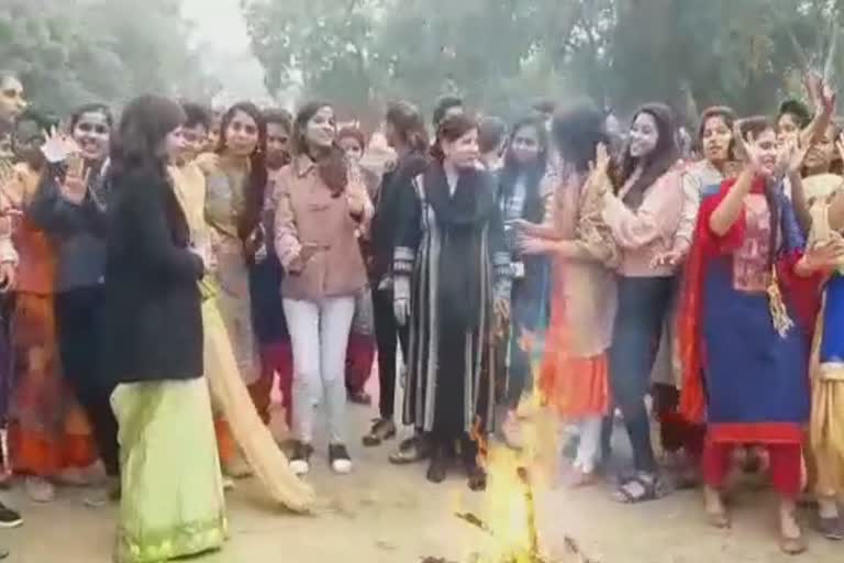 lohri festival celebrated  in faridabad