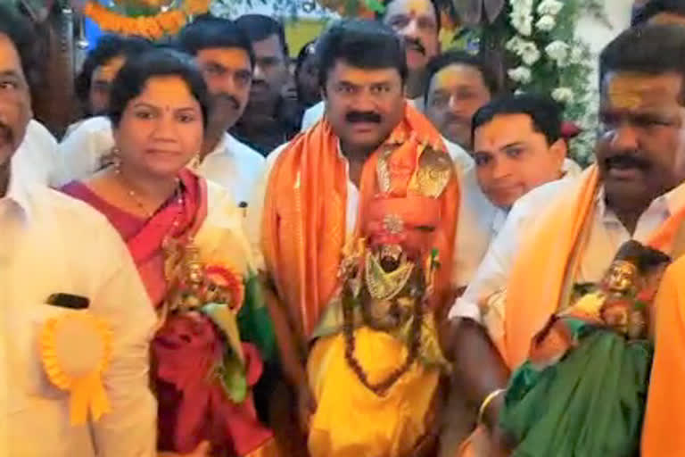 Minister thalasani at mallikarjuna swamy temple