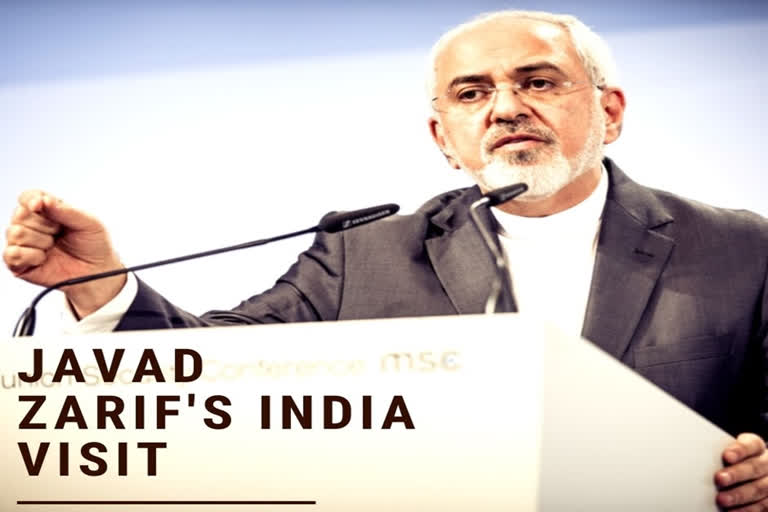 Iran government  Javad Zarif  Tensions between Iran and US  Soleimani's killing  Iranian Foreign Minister begins 3-day India visit  Javad Zarif  Raisina Dialogue  External affairs minister S Jaishankar  ഇറാന്‍ വിദേശകാര്യ മന്ത്രി ജവാദ്‌ സരിഫ്‌  ഇറാന്‍ വിദേശകാര്യ മന്ത്രി ജവാദ്‌ സരിഫ്‌ ഇന്ന് ഇന്ത്യയിലെത്തും