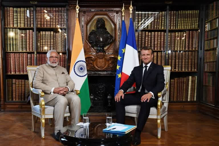 Etv Bharat, Gujarati News, France President, PM Modi