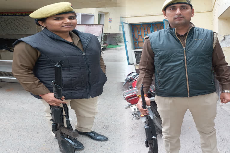 modern weapons are used by Gautam Buddha Nagar Police