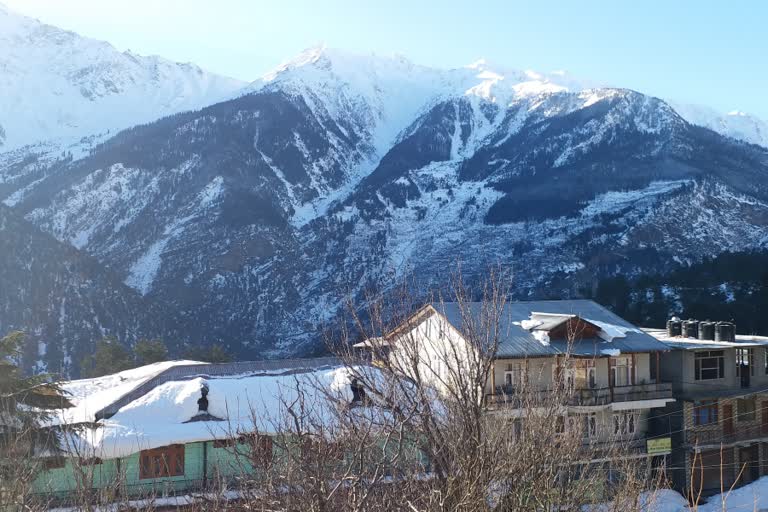 sunshine after 3 days snowfall in kinnaur