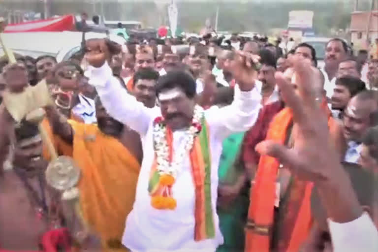 kothakonda mla rajayya dance at virabadra swami bramhostavas