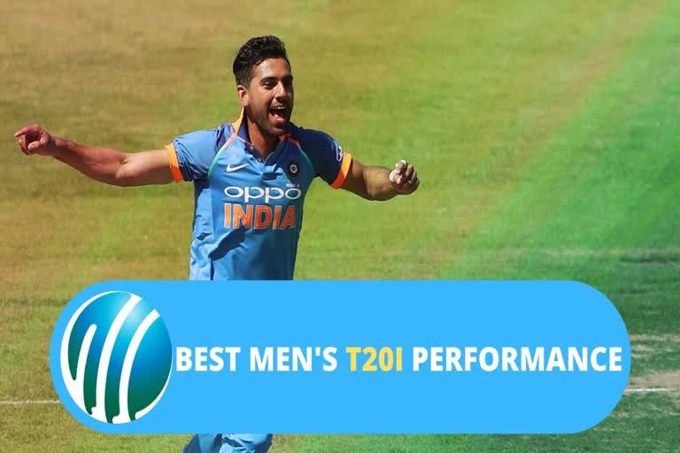 Deepak Chahar wins '2019 ICC Best Men's T20I performance of the year