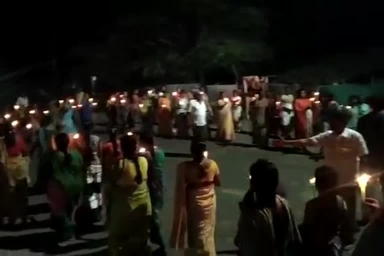 candle rally for amaravathi