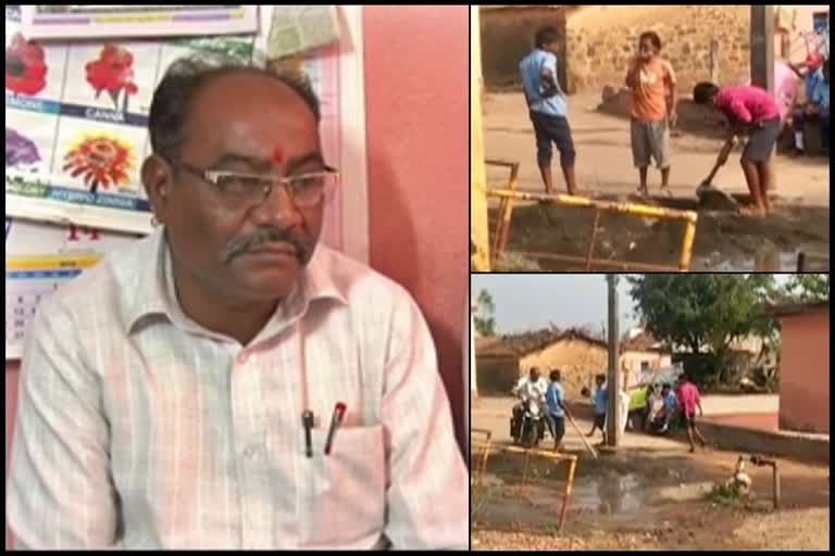 A teacher accused of using government school children as laborers has been suspended