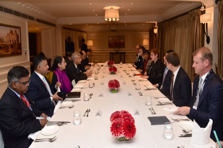 External Affairs Minister S Jaishankar  bilateral talks  Foreign Affairs Marise Payne  India's flagship global conference  Raisina Dialogue  ഹംഗേറിയൻ, ഓസ്‌ട്രേലിയൻ, ഡാനിഷ്  ഉഭയകക്ഷി ചർച്ച നടത്തി എസ്‌. ജയശങ്കർ