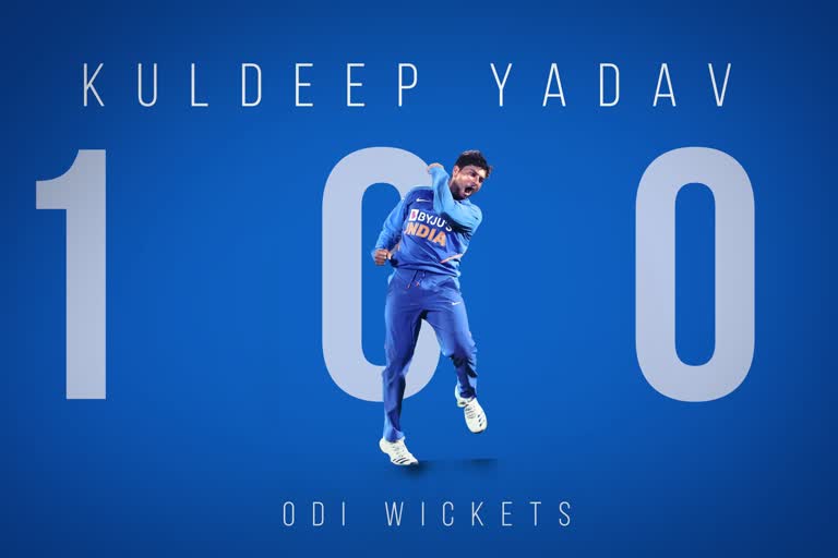 india-vs-australia-kuldeep-yadav-3rd-fastest-indian-to-100-odi-wickets