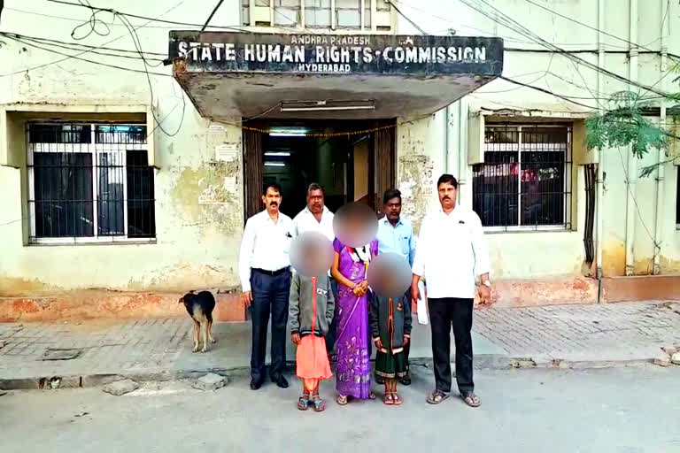 a women complained to state human commission on her husband who harasses her for money