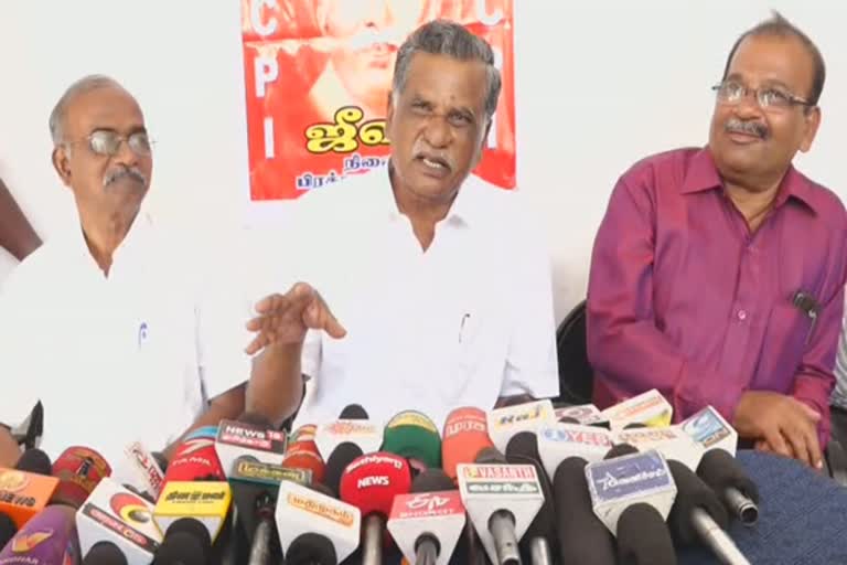 Cpi mutharasan news  சிபிஐ முத்தரசன்  திமுக கூட்டணி பிரச்னை  முத்தரசன் நாகர்கோவில்  Cpi mutharasan  dmk alliance problem  Cpi mutharasan talks about dmk alliance problem in nagarkovil