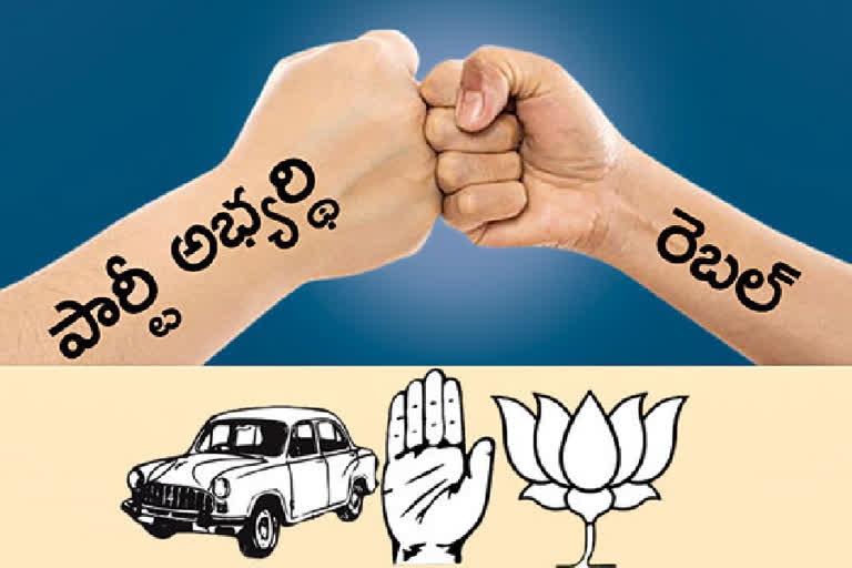 municipal election rebel candidates issues in telangana