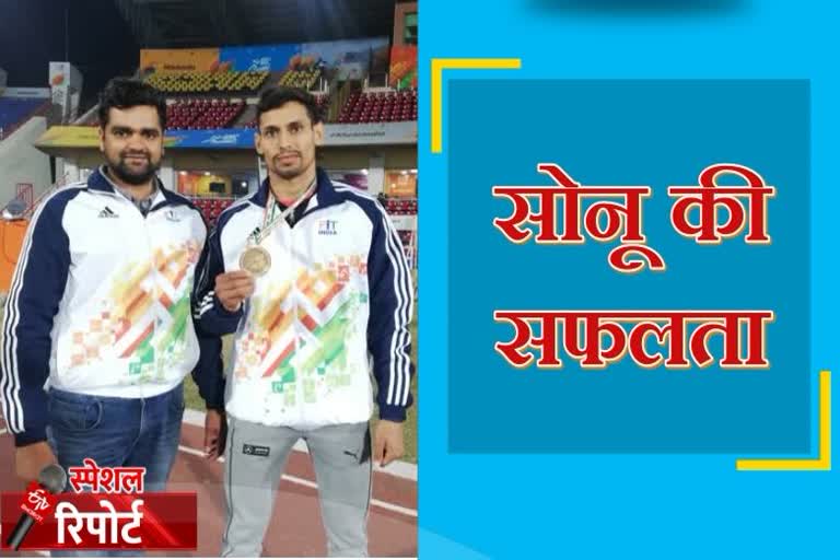 चूरू न्यूज, churu latest news, Athlete Sonu Kumar,  एथलीट सोनू कुमार, चूरू के एथलीट सोनू , ट्रिपल और लॉन्ग जम्प प्लेयर, Triple and long jump player, राजस्थान पुलिस में कार्यरत