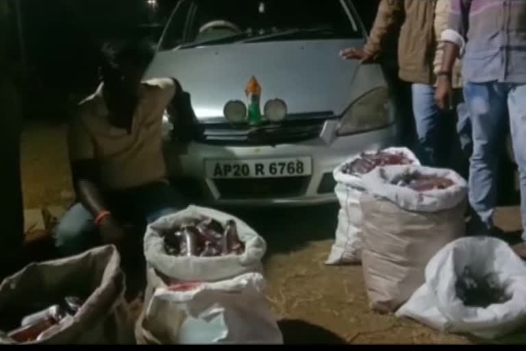 Illegal liquor  seized at Krishnaraoopalem check post