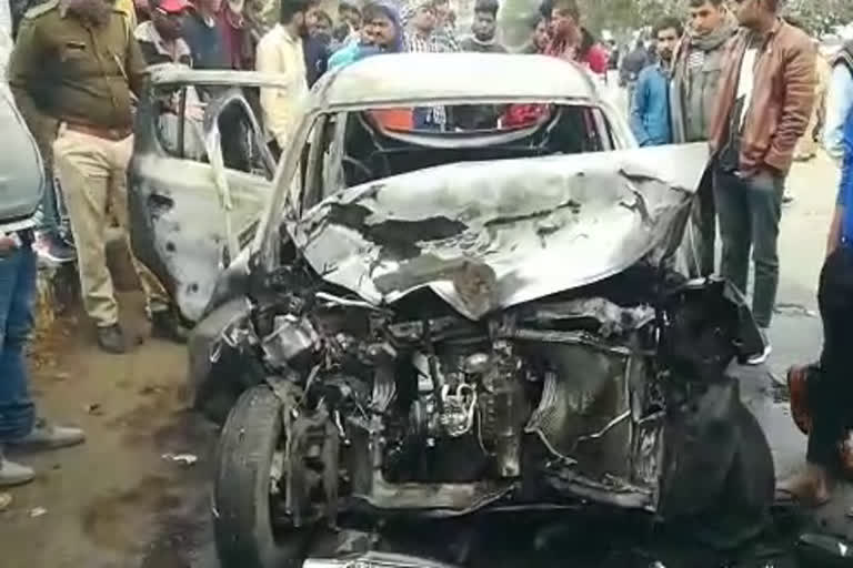 vehicles collided in udaipurwati,udaipurwati Jhunjhnu news,उदयपुरवाटी झुंझुनू की खबर,उदयपुरवाटी निवासी संदीप,र,मृतक शंकर,भार्गव उदयपुरवाटी,सीकर नीमकाथाना स्टेट हाईवे,चिराणा