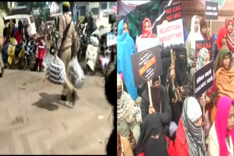 Lucknow anti-CAA protests: Policemen accused of taking away blankets, deny charge