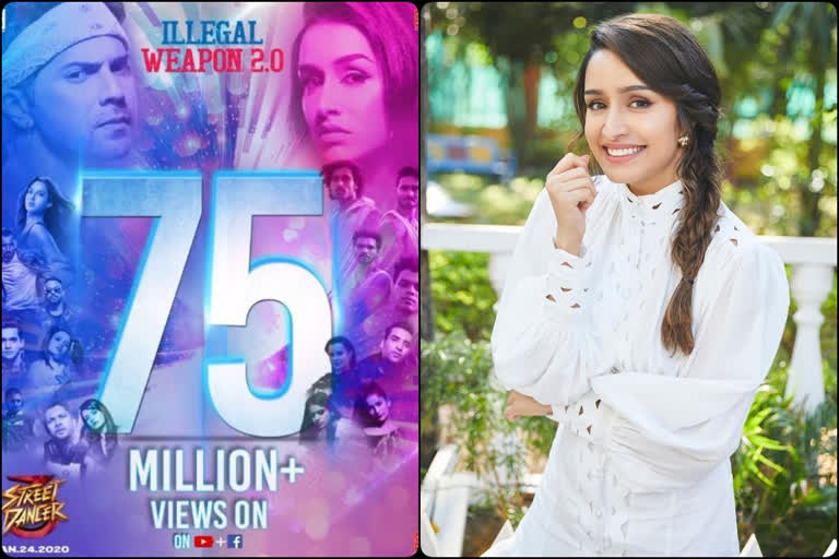 'Illegal Weapon 2.0' crosses 75 million views, Illegal Weapon 2.0, Shraddha Kapoor, varun dhawan