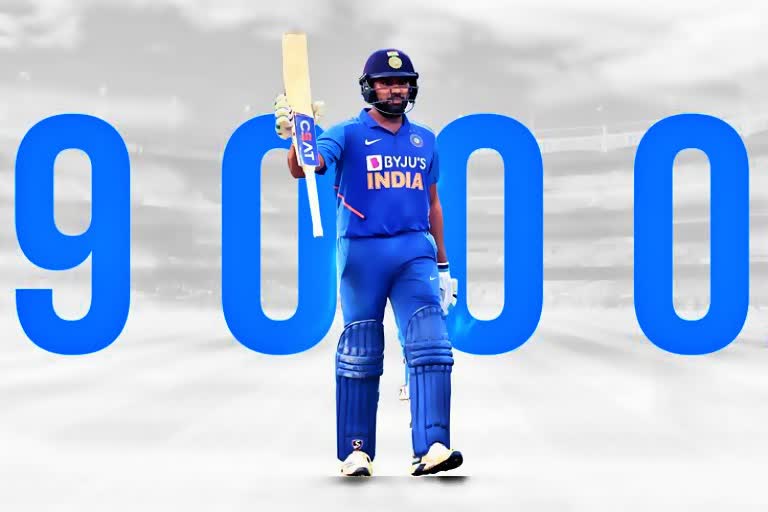 Rohit Sharma breaches the 9K mark in ODIs