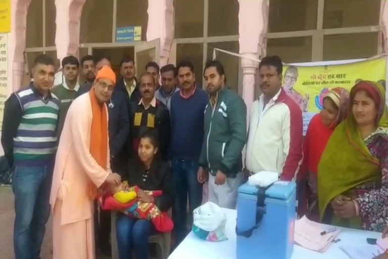 झुंझुनू में पोलियो अभियान का शुभारंभ,  Polio campaign launched in Jhunjhunu,  खेतड़ी में पोलियो अभियान का शुभारंभ,  Polio campaign launched in Khetri