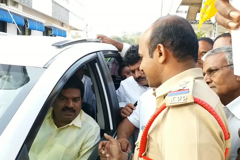 police house arrested tdp leaders at east godavri district