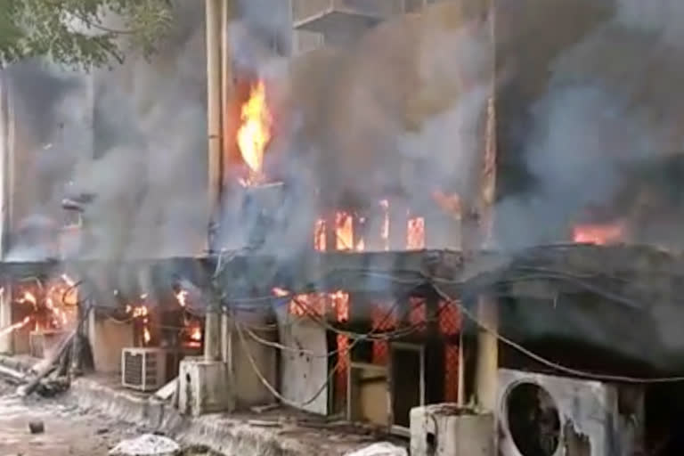 Delhi fire  Fire in DTDO  fire in Delhi  Delhi Transport Department office  ഡൽഹിയിൽ ഗതാഗത വിഭാഗത്തിന്‍റ കെട്ടിടത്തിന്  തീപിടിച്ചു