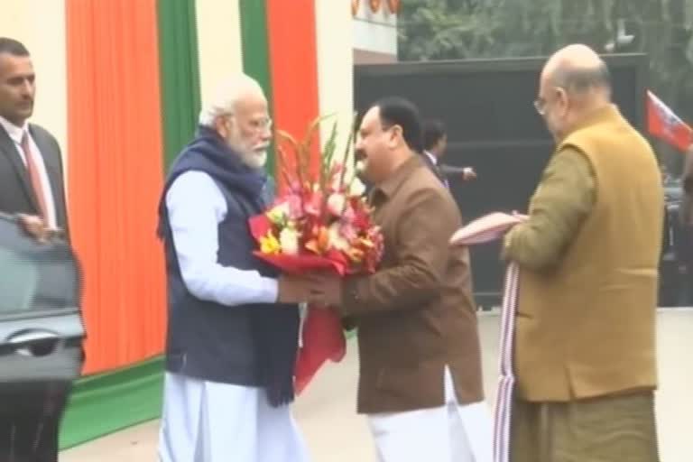 MODI PRAISES BJP'S NEW PRESIDENT JP NADDA