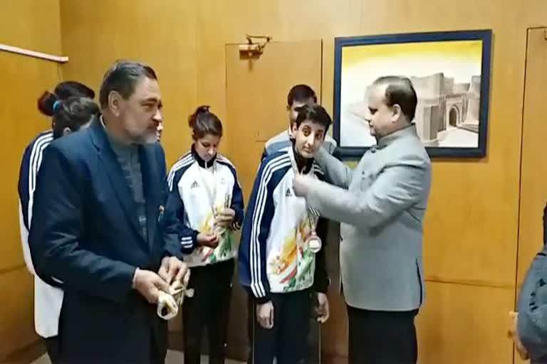 Rajasthan won silver medal in volleyball, राजस्थान ने जीता सिल्वर मेडल