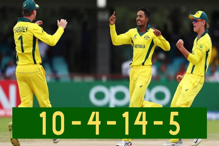 tanveer sangha took five wickets to make australia win in under 19 world cup