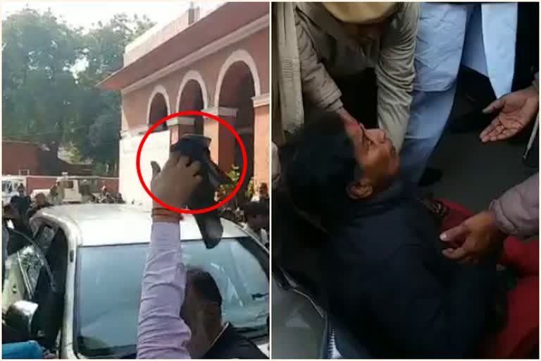 मेघवाल को दिखाए काले झंडे,  Black flags shown to Meghwal