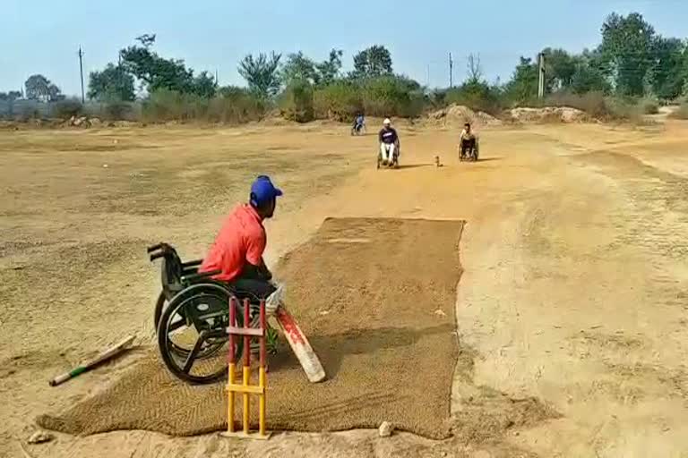 Players preparing for wheelchair cricket tournament in Raipur