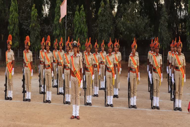 Pared show demonstration by the Kundanagari women police team in Goa