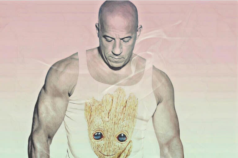 Vin Diesel goes shirtless