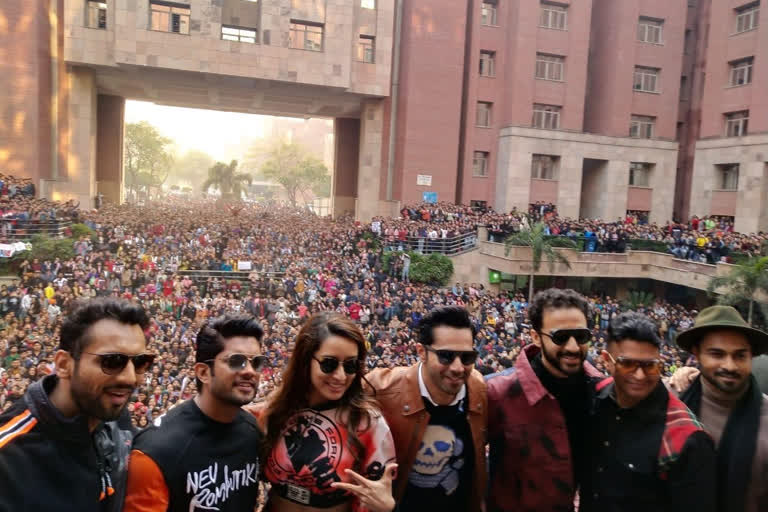 Star cast arrives in Noida to promote 'street dancer 3D' film