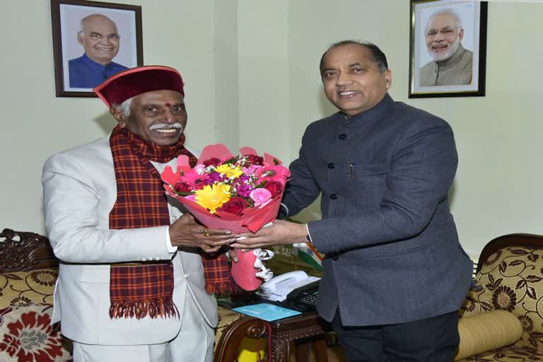 cm jairam thakur meets governor bandaru dattatreya