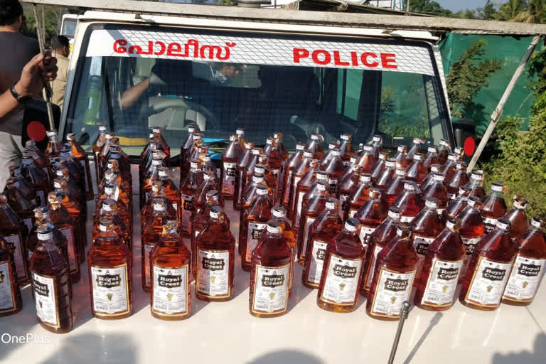 100 bottles of foreign liquor seized  വിദേശമദ്യം പിടി കൂടി  വൈത്തിരി  വയനാട്  Crime news updates