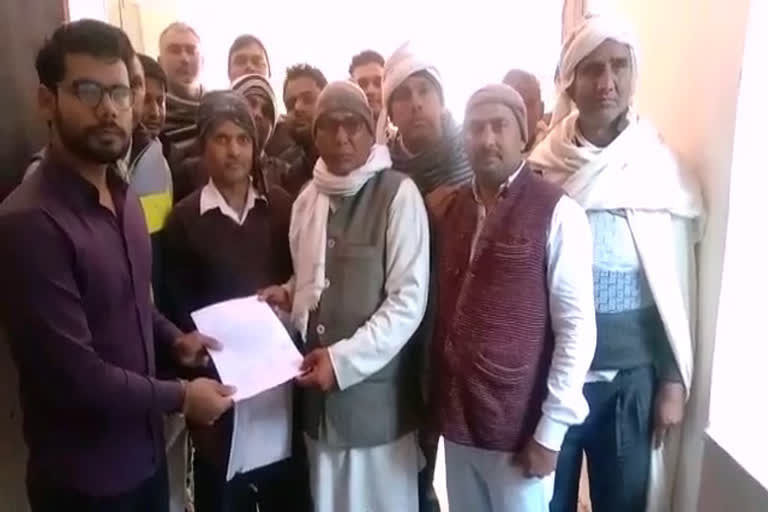 Villagers submitted memorandum, बहरोड़ मतदाता सूची