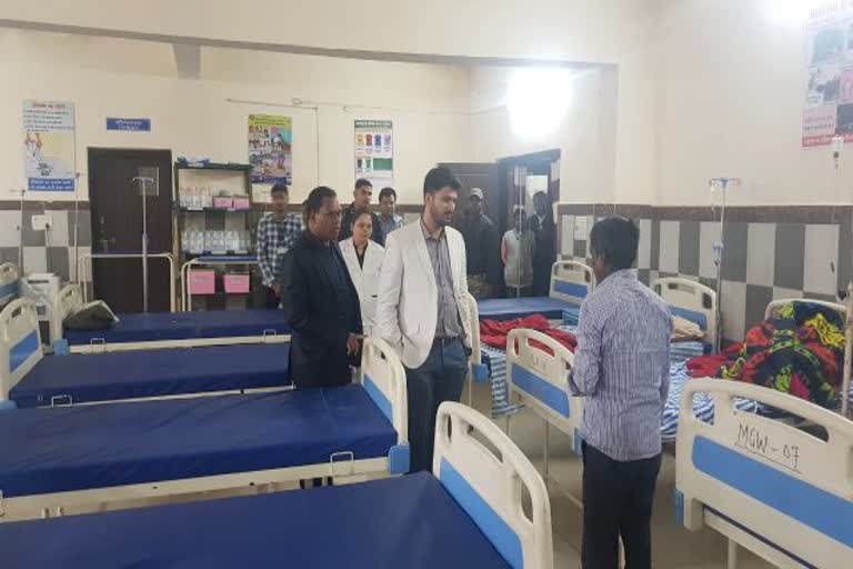 Surprise inspection at Surajpur District Hospital