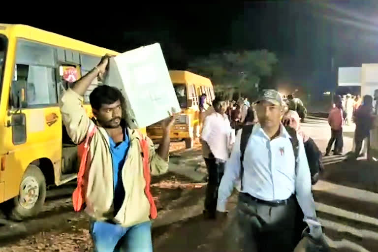 ballet boxes moved to strong room in sangareddy