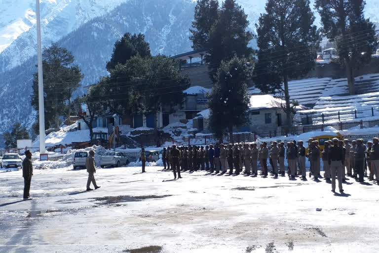 Republic Day preparations in minus temperature in Kinnaur