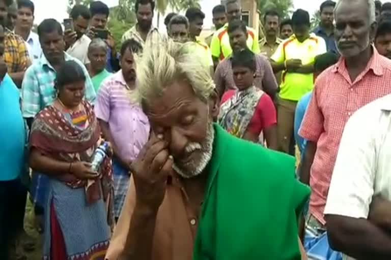 farmer suicide attempt to  protest against power grid company