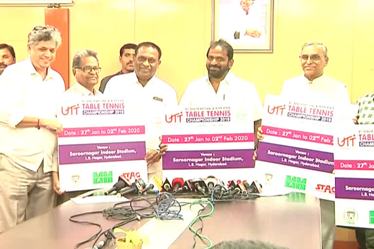 Minister_Srinivas_Goud_table tennis games Poster_Released in hyderabad