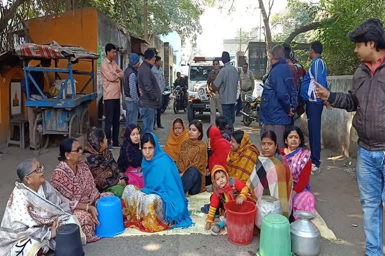 Protests on the streets with water pots