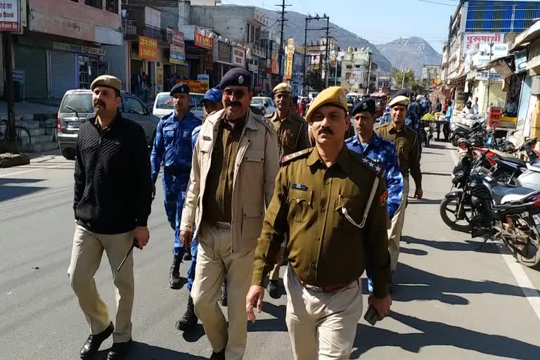 Police and CRPF flag march, गणतंत्र दिवस तैयारी अलवर