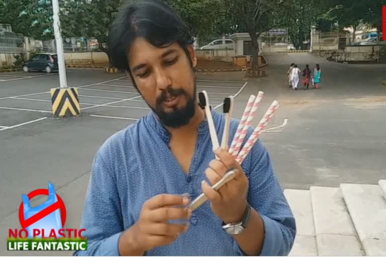 Dec 25 - Try this wooden toothbrush and paper made strawPlastic Campaign Story