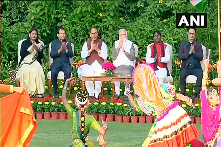 PM Narendra Modi takes part in an At Home event